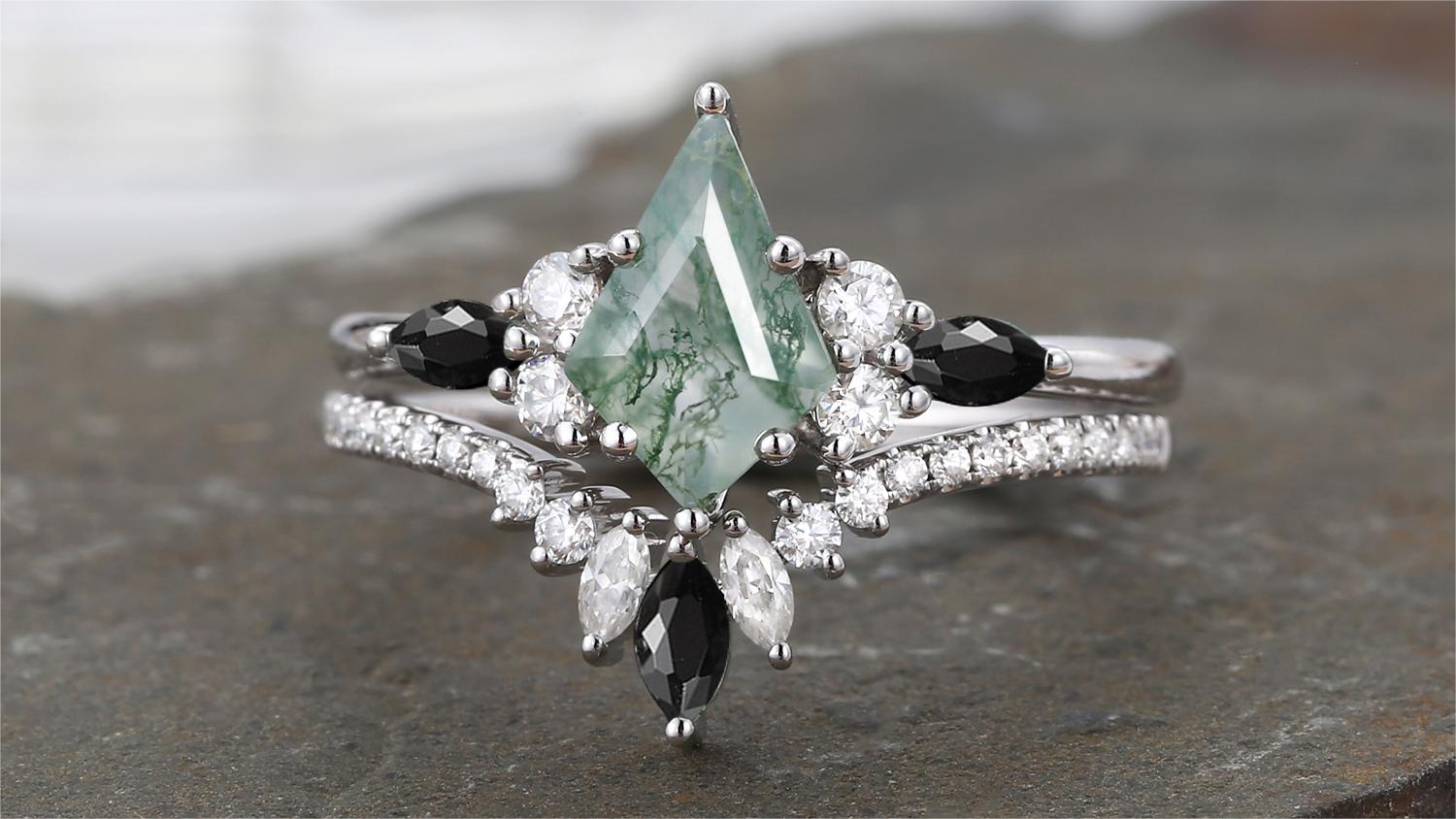 What Does Moss Agate Symbolize in an Engagement Ring?